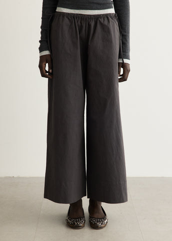 Technical Cotton Cropped Drawstring Pants
