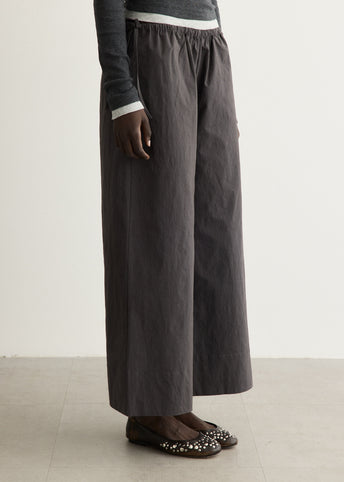 Technical Cotton Cropped Drawstring Pants