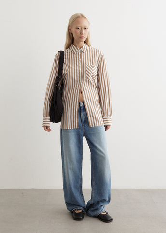 Maxine Button Down Striped Shirt