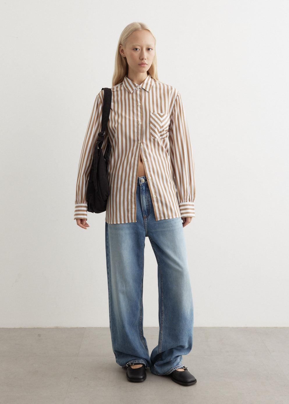 Maxine Button Down Striped Shirt