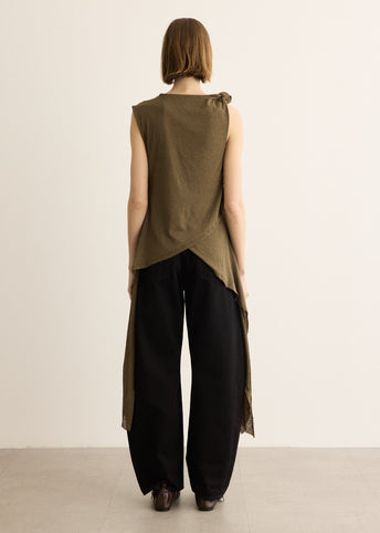 Marl Mesh Tie Knot Tank Top