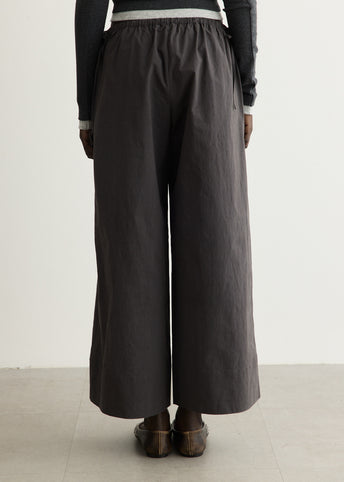 Technical Cotton Cropped Drawstring Pants