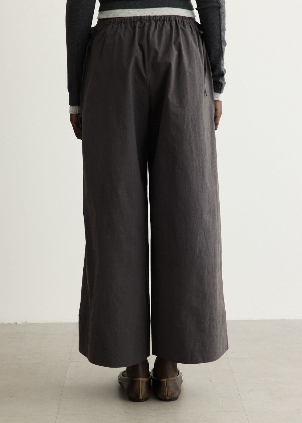 Technical Cotton Cropped Drawstring Pants