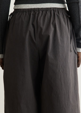 Technical Cotton Cropped Drawstring Pants