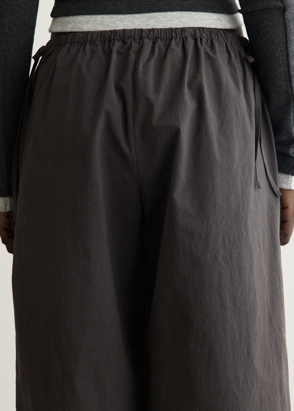 Technical Cotton Cropped Drawstring Pants