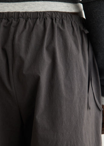 Technical Cotton Cropped Drawstring Pants