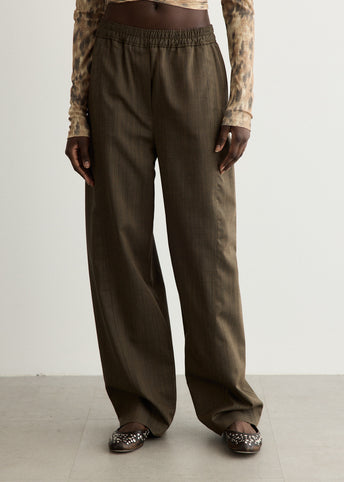 Light Wool Melange Cargo Pants