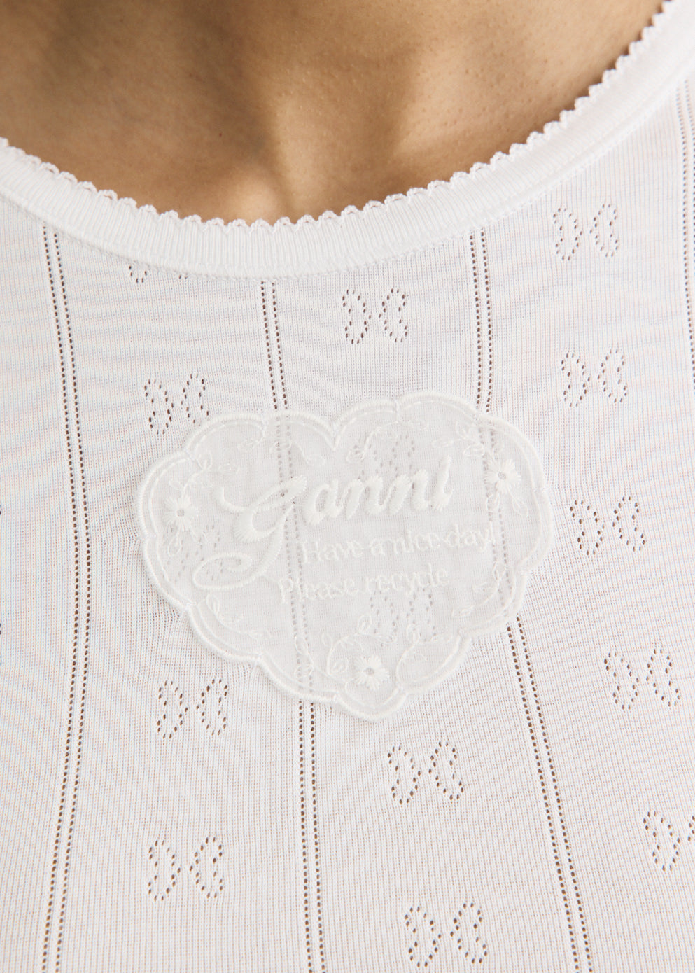 Compact Pointelle Rib Jersey T-Shirt