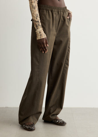 Light Wool Melange Cargo Pants