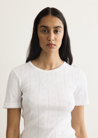 Compact Pointelle Rib Jersey T-Shirt