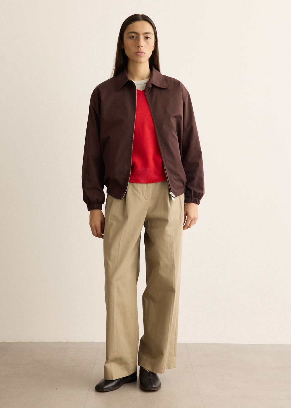 Collared Blouson Jacket