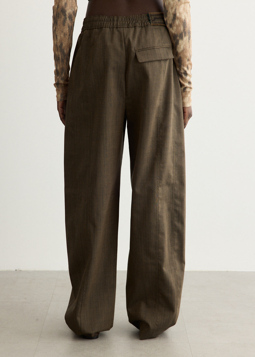 Light Wool Melange Cargo Pants