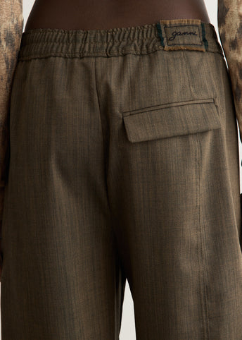 Light Wool Melange Cargo Pants