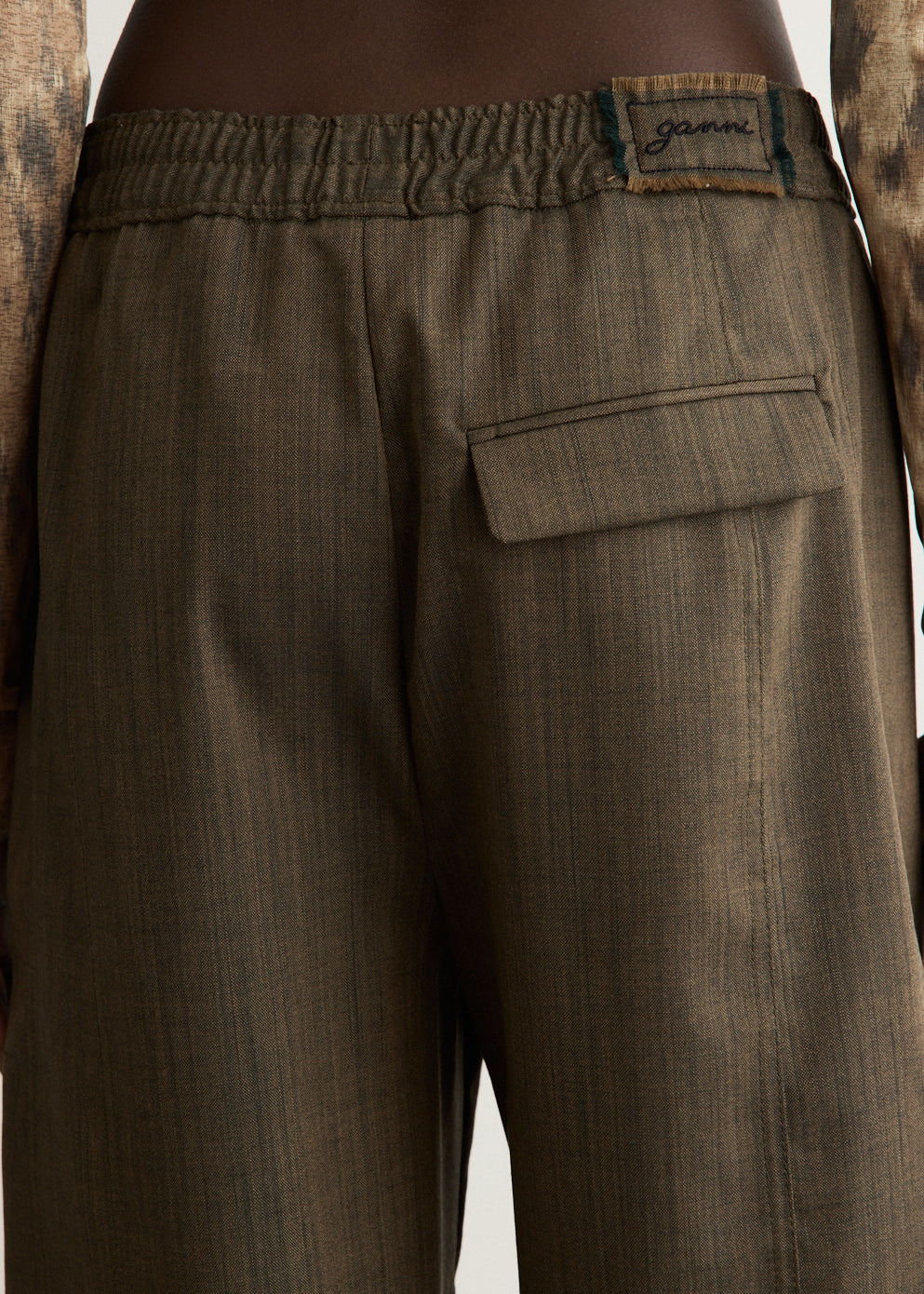 Light Wool Melange Cargo Pants