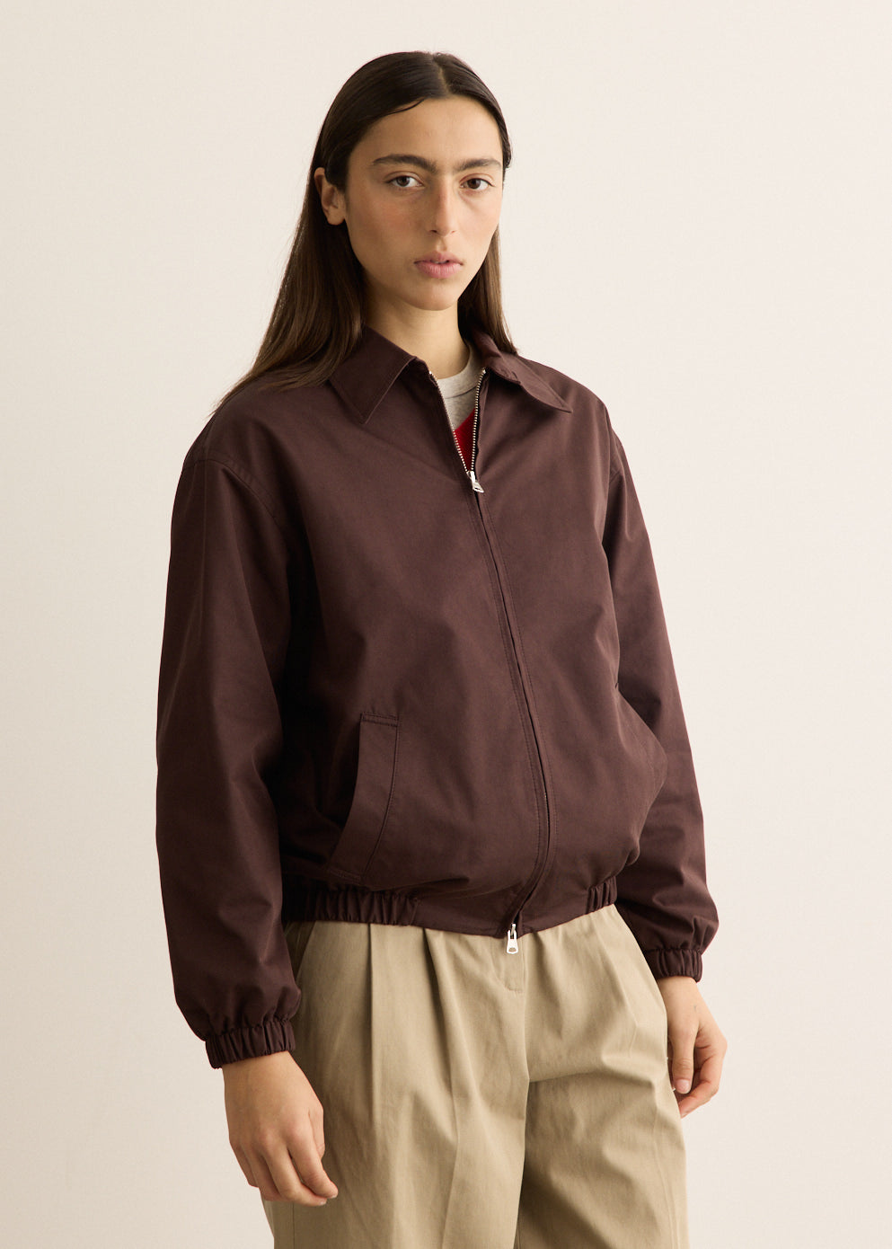 Collared Blouson Jacket