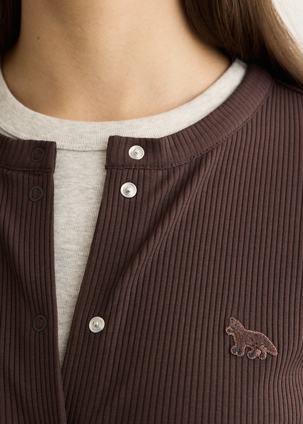 Baby Fox Ribbed Cardigan