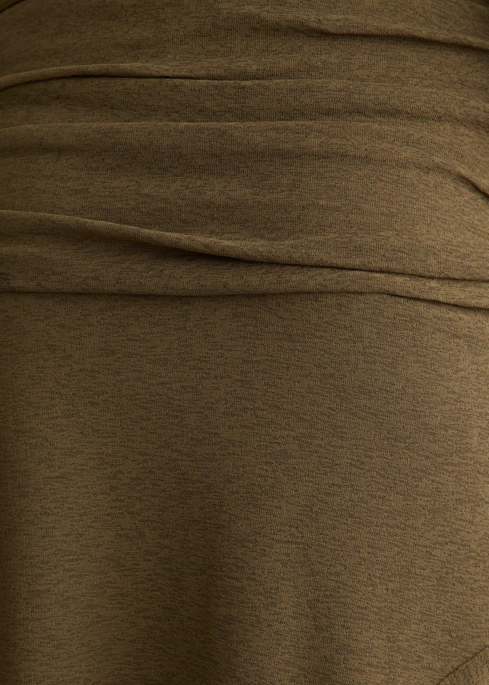 Ruched Asymmetric-Hem Skirt