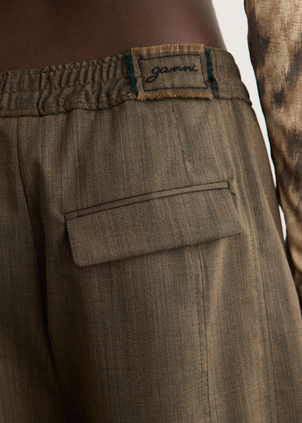 Light Wool Melange Cargo Pants