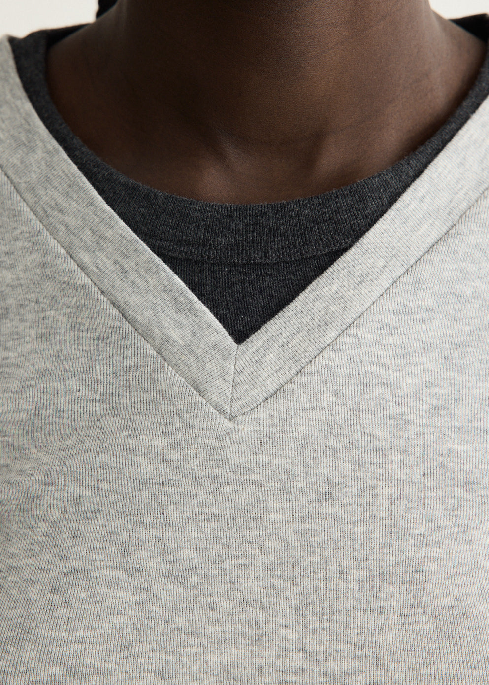 Organic Cotton V Neck Long Sleeve T-Shirt
