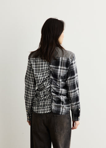 Shirred Check Shirt