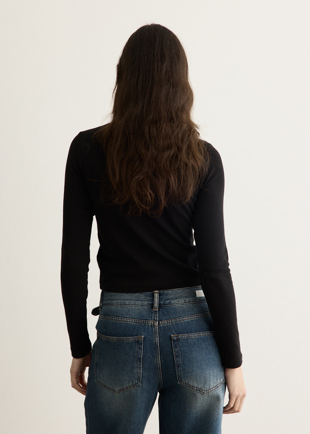 Henry-neck Long Sleeve T-Shirt