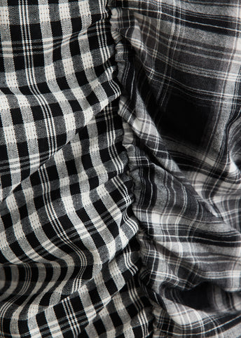 Shirred Check Shirt