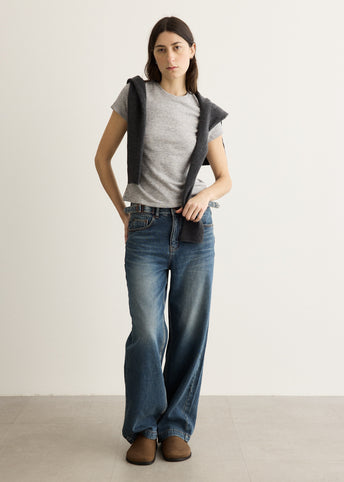Half Sleeve Wool T-shirt
