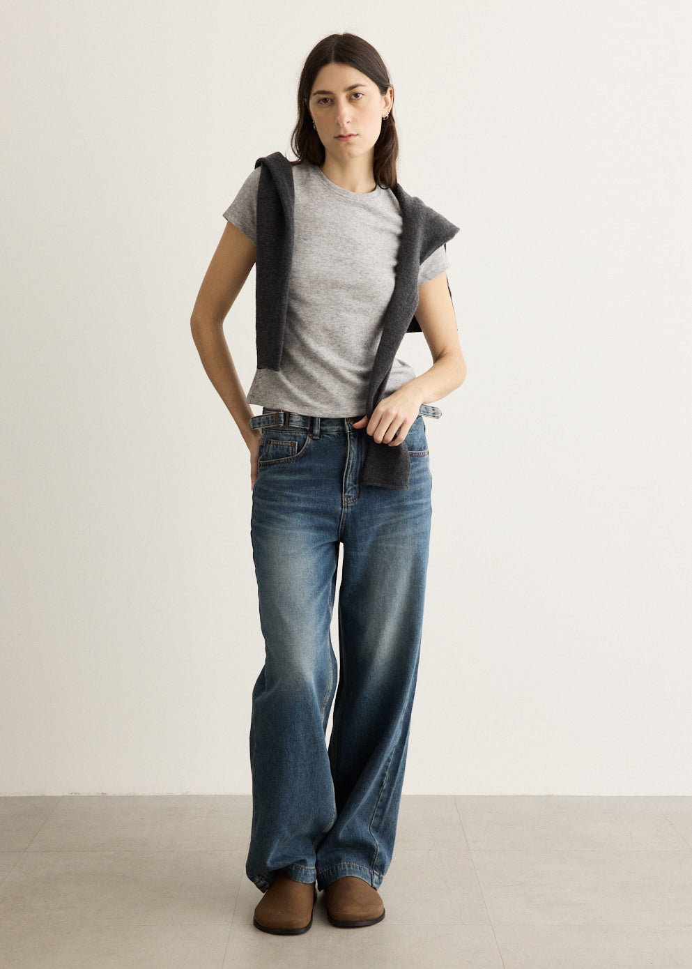 Half Sleeve Wool T-shirt