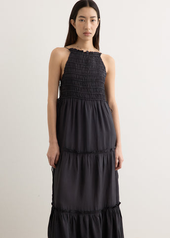 Viscose Habotai Maxi Smock Slip Dress