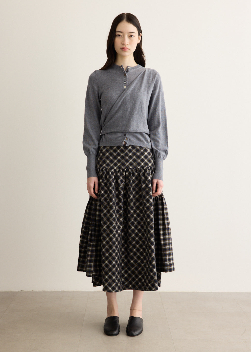 Venna Wrap Merino Wool Blend Cardigan