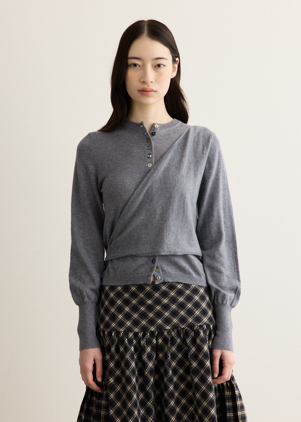 Venna Wrap Merino Wool Blend Cardigan