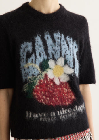 Strawberry Intarsia Sweater
