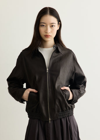 Lambskin Leather Harrington Jacket