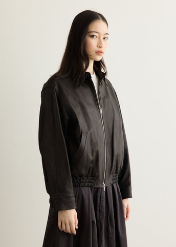 Lambskin Leather Harrington Jacket