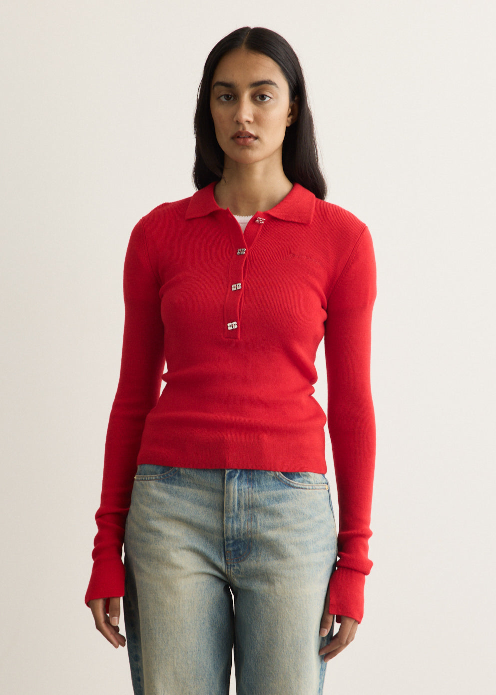 Mini Ribbed Merino Polo