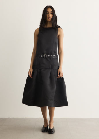 Duchesse Belted Long Dress