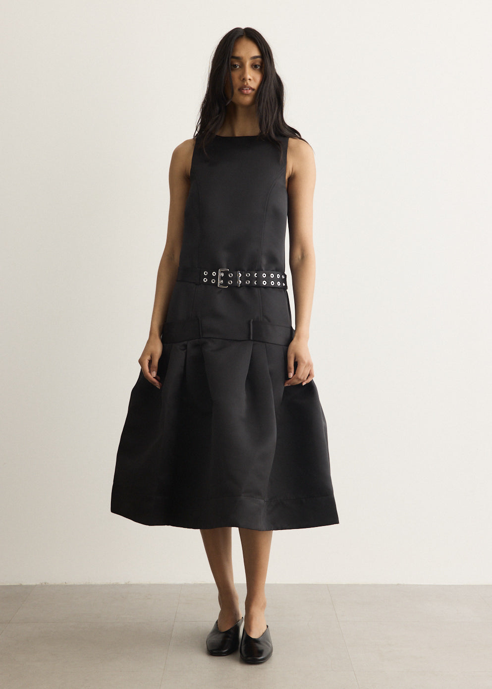 Duchesse Belted Long Dress