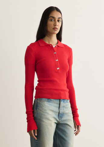 Mini Ribbed Merino Polo