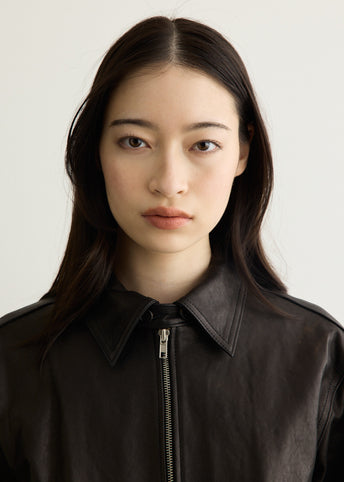 Lambskin Leather Harrington Jacket