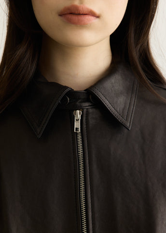 Lambskin Leather Harrington Jacket