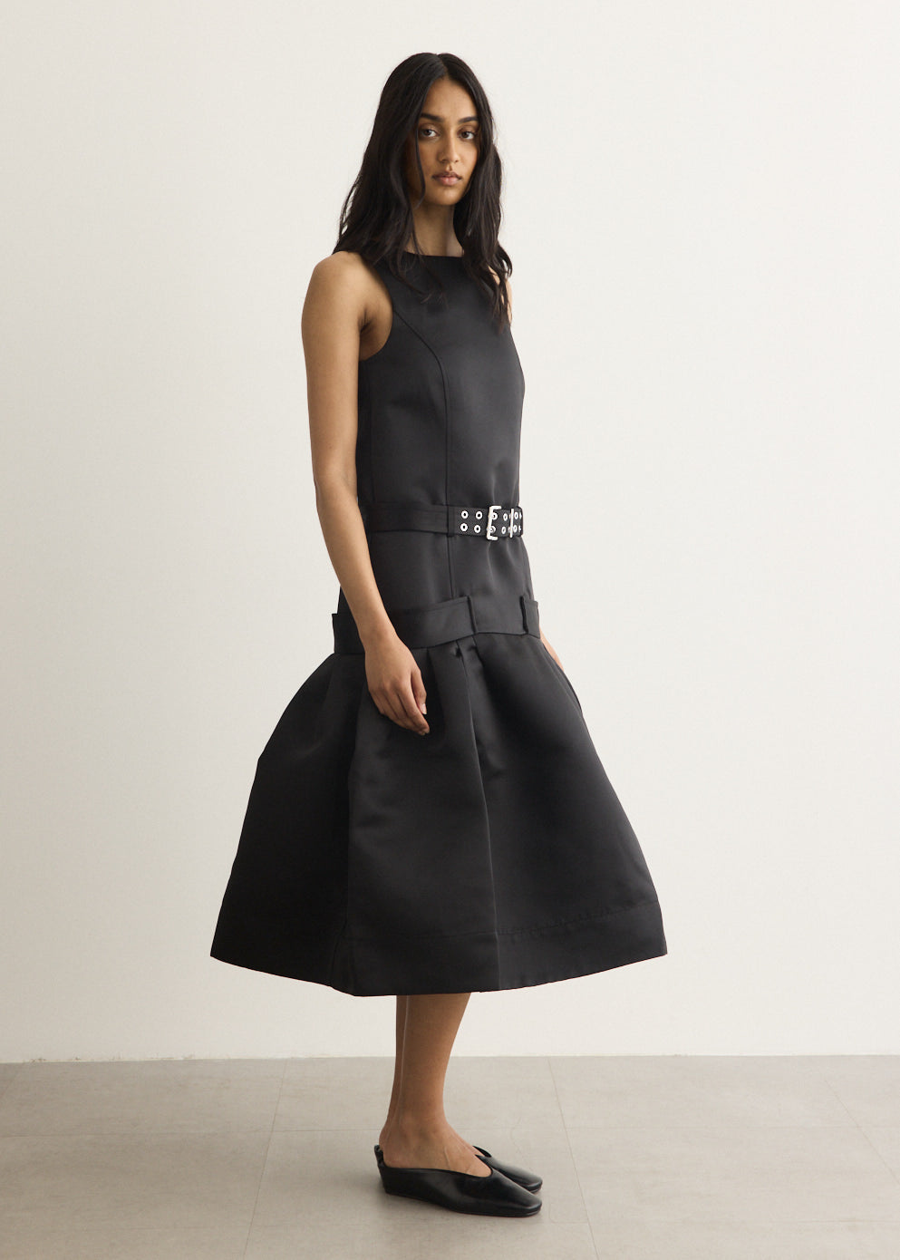 Duchesse Belted Long Dress