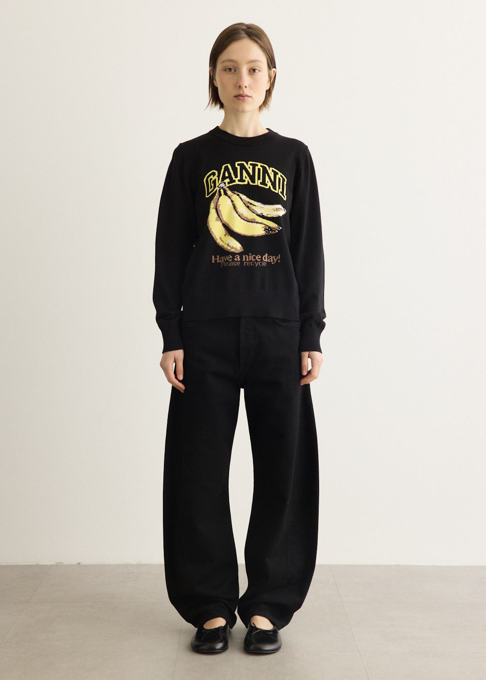 Cotton Graphic Banana Sweater