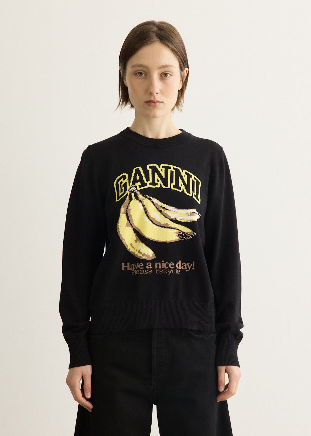 Cotton Graphic Banana Sweater