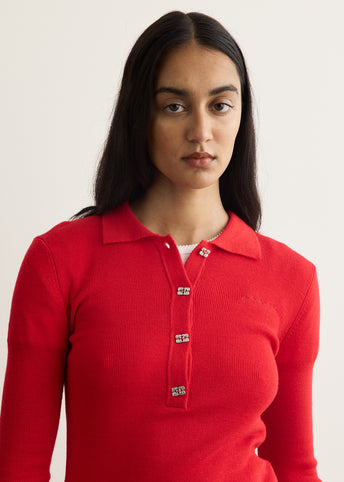 Mini Ribbed Merino Polo