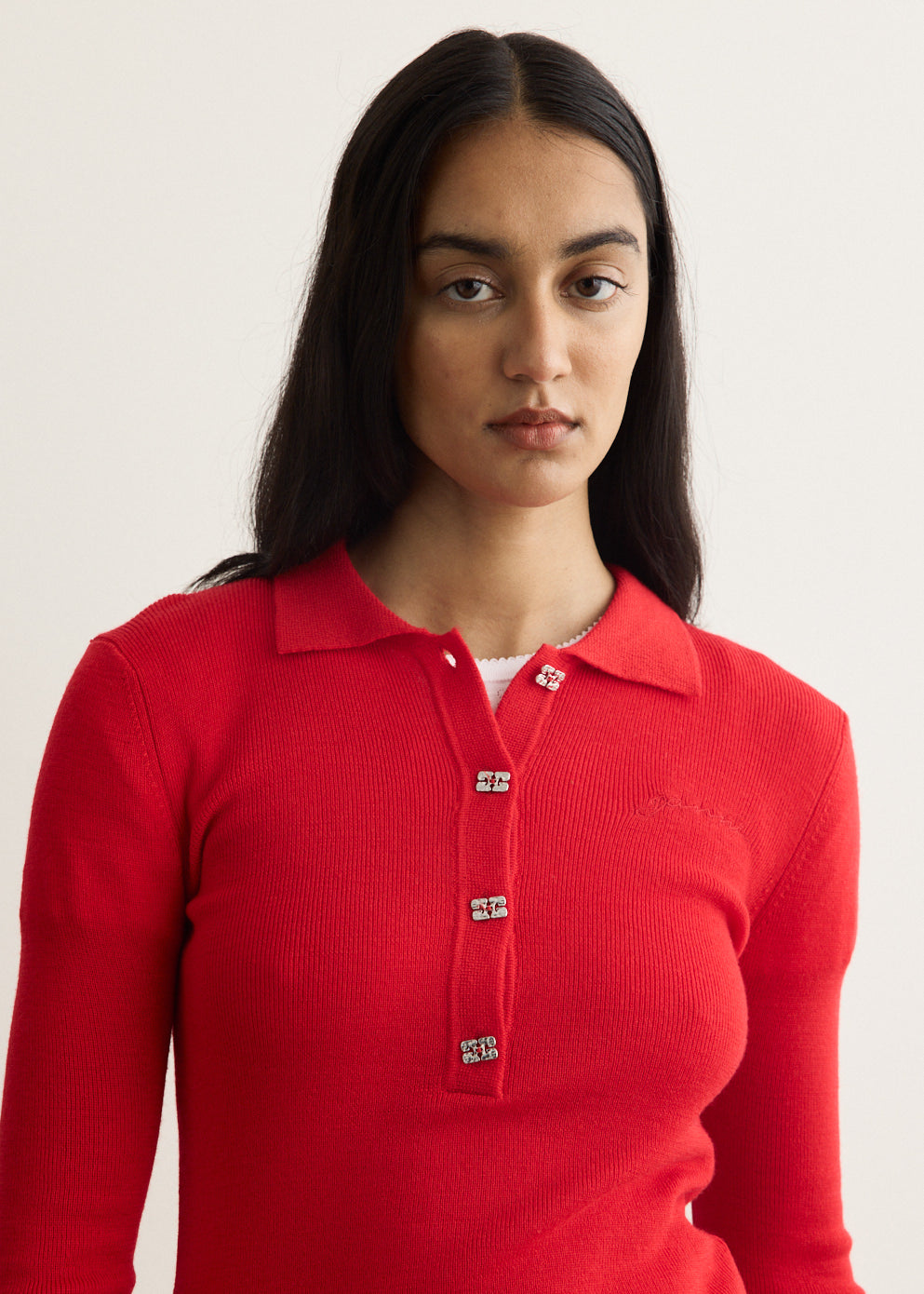 Mini Ribbed Merino Polo