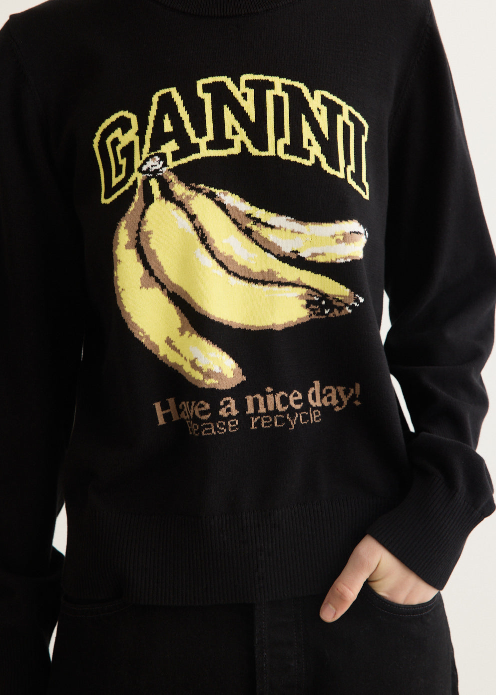 Cotton Graphic Banana Sweater