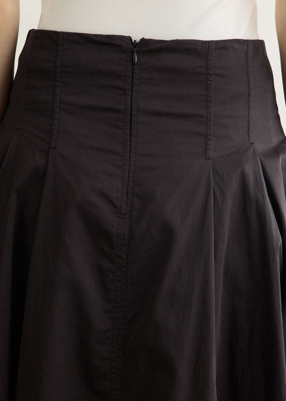 Tucked Maxi Cotton Skirt