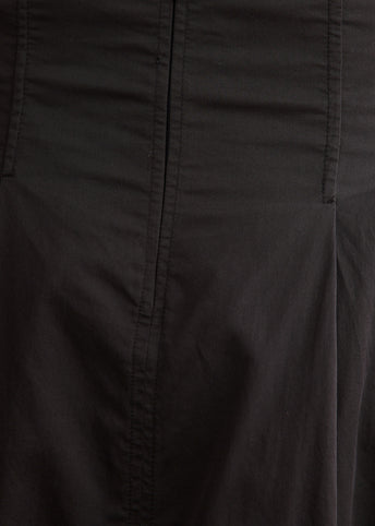 Tucked Maxi Cotton Skirt