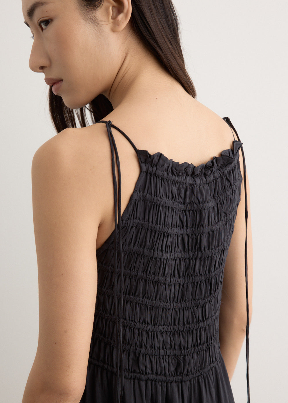 Viscose Habotai Maxi Smock Slip Dress