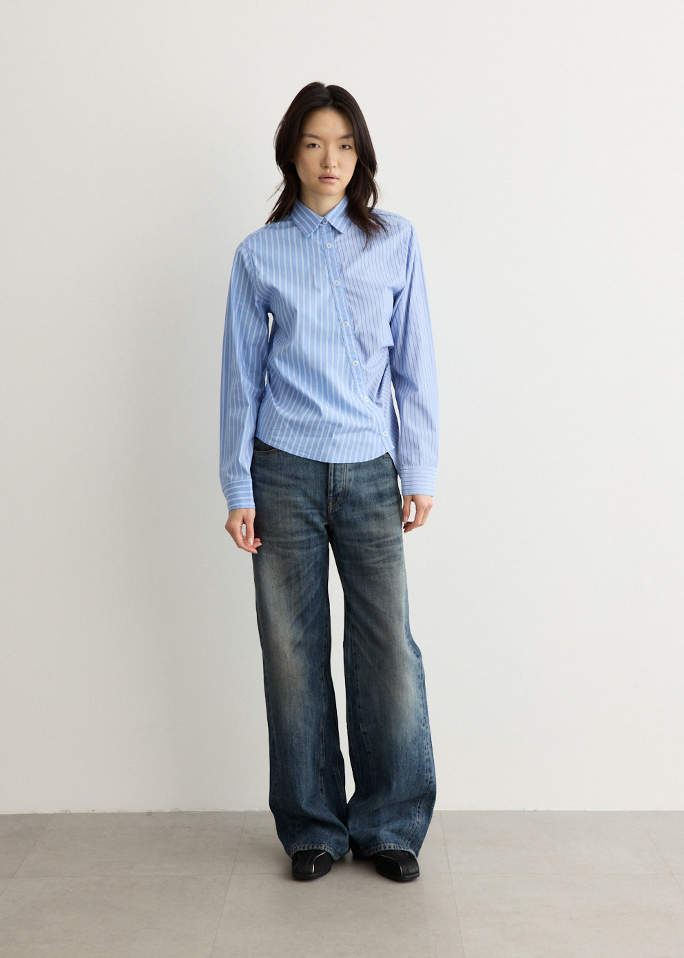 Breeze Striped Twist-Tuck Shirt